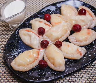 Dumplings with cherries