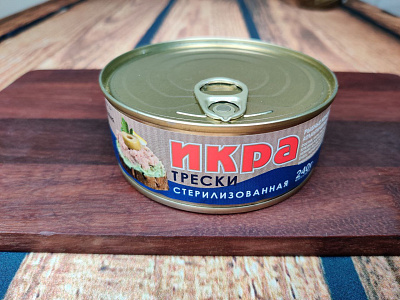 Превью Sterilized cod caviar 185 g 