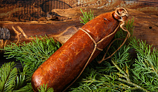 Preview Semi-smoked reindeer sausage with wild boar lard