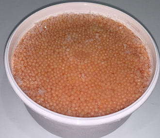 White salmon caviar from fresh fish (300 grams) Frozen