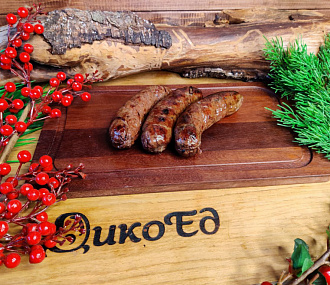 Nutria and elk sausages for frying