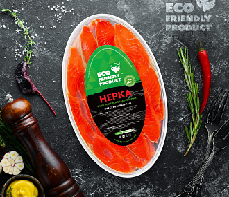 Sockeye salmon fillet slices without oil 500g