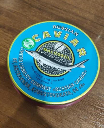 Фото Milk sterlet caviar (iron can) 250 g
