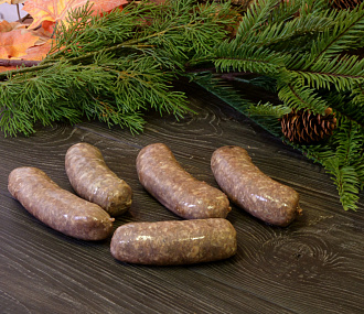 Red deer sausages for frying