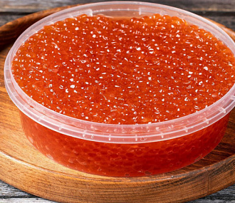 Frozen pink salmon caviar (250 grams)
