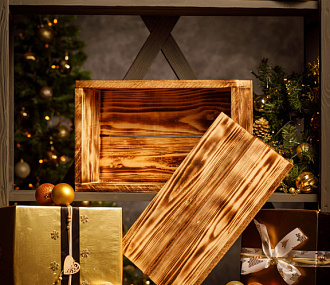 Gift wrap - wooden box