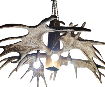 Фото Chandelier with 4 moose horns without drawing