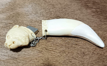 Фото Bear's Fang - a flash drive with a head made of moose horn