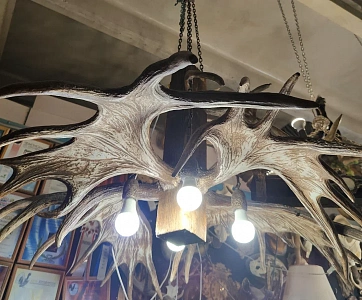 Превью Chandelier with 4 moose horns without drawing