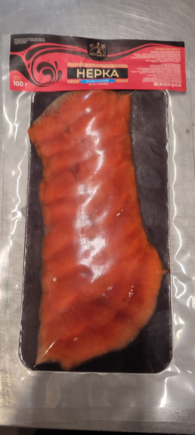 Фото Sockeye salmon fillet, low salt, sliced ​​100g