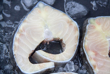 Фото Sturgeon steak (aquaculture) fresh frozen