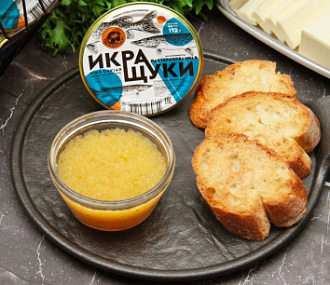 Pike caviar pasteurized salted in a can 112g