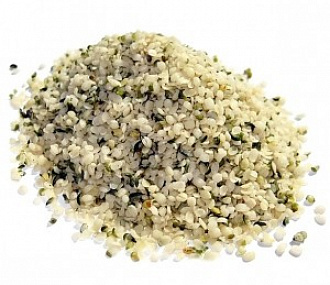 Cannabis seeds, peeled