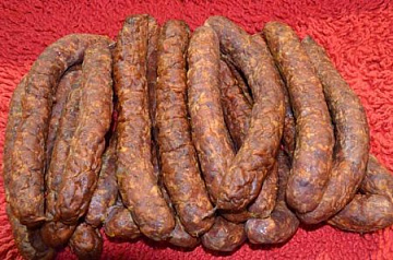 Фото Boiled-smoked elk sausage