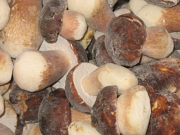 Фото Porcini mushrooms 1st grade (5-8) Frozen