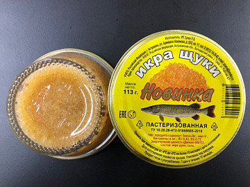 Фото Pike caviar pasteurized Novelty in a can 113gr