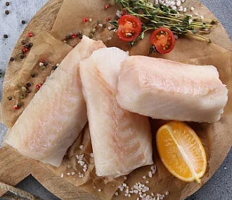 Portioned cod fillet Loyn 500+ (without skin, without bone)