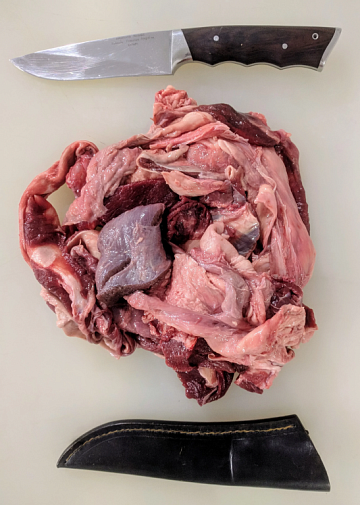 Фото Trimmed ostrich meat for dogs