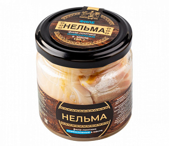 Nelma fillet-slices of weak salt in oil 190g
